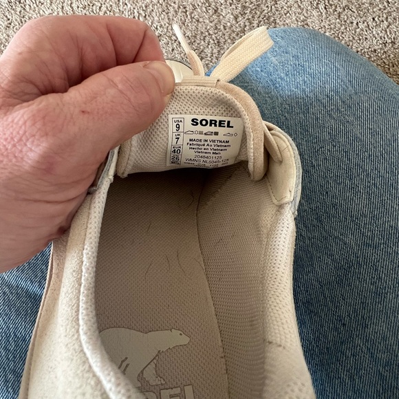 Sorel Women Ona 503 Everyday Low WP Sneakers Size US 9 Sea Salt Chalk Leather - Picture 7 of 7